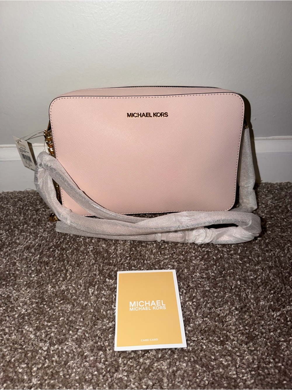 Michael Kors Blush Saffiano Crossbody Camera Bag
